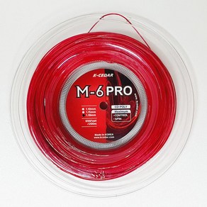 케이세다 테니스 스트링 블레이드 M-6 Po (1.10/1.15/1.18mm 6각 200m) Blade M-6 Po STRING, 1개