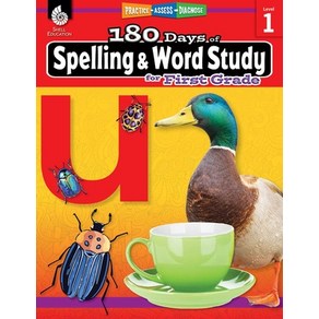 (영문도서) 180 Days of Spelling and Wod Study fo Fist Gade: Pactice Assess Diagnose Papeback, Shell Education Pub, English, 9781425833091