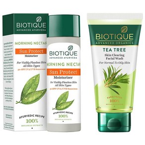 바이오티크 Biotique 티트리 스킨 클리어링 중성 지성 피부 세안제 150ml 아크네 피부트러블 클리어 파라벤 및 SLS 없음, 1개