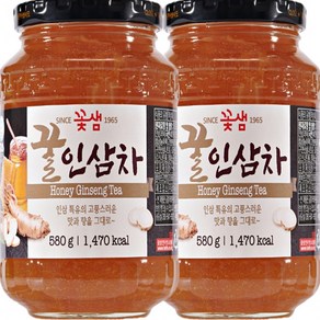 꽃샘 꿀인삼차 1160g(580g x 2병), 580g, 2개, 상세페이지 참조