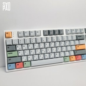 1.7mm 체리 GMK 초크 키캡 PBT 영어/한글각인 (4가지), 영어 108키