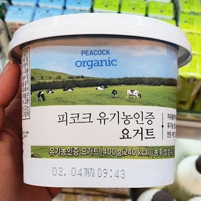 피코크 유기농인증 요거트 400g, 일반포장 동절기만, 1개