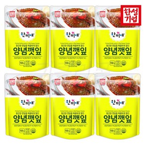 [팔도맛쟁이] 한성 집밥반찬 한끼애 양념깻잎, 6개, 150g