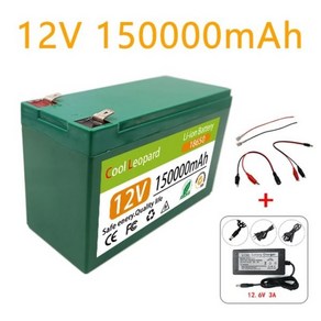 18650 BMS 내장 리튬 이온 배터리 전기 자동차 LED 램프 대용량 12V 150Ah, 1개, 1) 150Ah