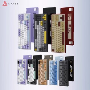 [chengyi] AJAZZ AK870 po 무선 87키 게이밍 기계식 키보드 객제화키보드 3핀5핀 설정가능 RGB gasket 핫스왑DIY 4000mah, 퍼플, 날치축