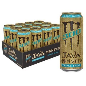 Monster Energy Java 300 트리플 샷 로버스트 커피 + 크림 450ml(15온스) (12팩)