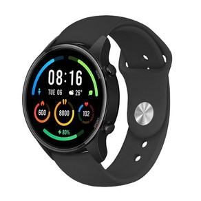 더조은셀러 샤오미 미워치 시계줄 밴드 스트랩 소프트 실리콘 줄 XIAOMI Mi watch, 1개, 샤오미 미워치 - 블랙