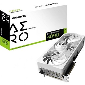 그래픽카드 데스크탑 컴퓨터본체 게이밍컴퓨터 GIGABYTE GVN4090AERO OC24G GeFoce RTX 4090 AERO OC 24G 그래픽 카드 윈드포스 팬 3배 2