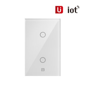 유아이오티 UIOT-SW20S /홈IOT 2구 스마트 벽스위치 / 조명등 형광등 무선원격제어 Zigbee방식, 1개