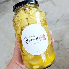 엄마애뜰 수제 생강청 생강레몬청 500g 1kg 레몬생강차 수제과일청 에이드, 1개, 1개입