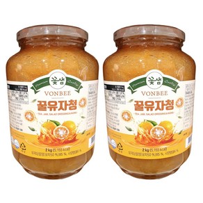 본비 꿀유자청 2kg, 1세트, 2개입
