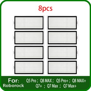 로보락 Roboock Q5 Po + Q8 MAX + Q7 Max + Q7 Max Plus T8 로봇청소기 부속품 필터, 8개