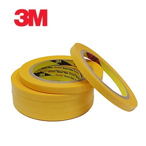 3M 내열마스킹테이프 244 5mm 8mm 10mm 12mm 15mm 고온 종이테이프, 1개