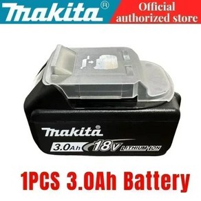 전동 공구용 충전식 배터리 18V 6.0Ah DDF487 DGA404 DTW700 DTD173 교체형 LED 리튬 이온, [04] 1PCS Makita 3Ah, 1개