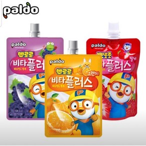 뽀로로 비타플러스 주스 어린이 음료 100ml 오렌지 포도 딸기