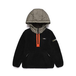 내셔널지오그래픽 KIDS N204KHD930 배색 FLEECE 뽀글이 후디 CARBON BLACK 5002620559 706176