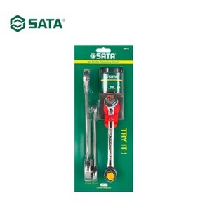 사타 SATA 더블라쳇 기어렌치 세트 10mm 13mm 17mm, 1개