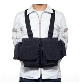 뉴스웨어 다큐멘터리 Newswea Men's Documentay Chestvest 카메라 가방 조끼 체스트 베스트 렌즈 파우치 프레스 조끼 촬영 (블랙 카키 그레이 색상), 블랙, 1개