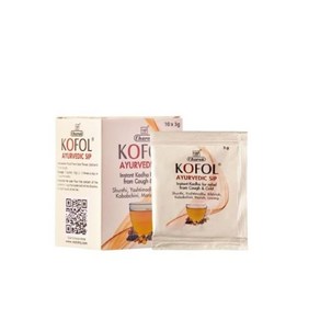 Kofol Ayuvedic Sip Instant Kadha Sachet Fo Cold Cough Soe Thoat (3gm Each) Suga Fee 10 Sachets, 1개