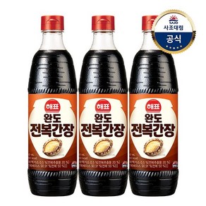 [사조대림] 완도 전복간장 840ml x3개, 없음, 3개