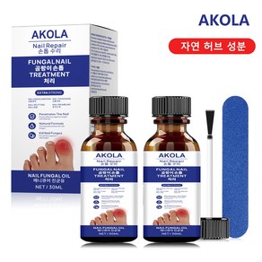 AKOLA 자연 허브 성분 손톱 건강 회복제 강한 손톱을 위한 빠른 회복 케어, 1개, 30ml