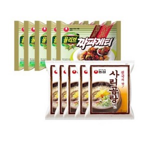 농심 사리곰탕면 5개 + 농심 짜파게티 5개, 3개