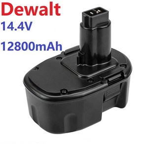 NiMH 충전식 배터리 충전기 교체용 배터리 Dewalt 14.4V 12800mAh DC9091 DE9038 DE9091 DE9092 DW9091 DW, 1개