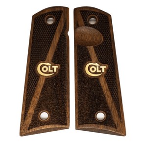 Salvatoe Walnut Wood Pistol Gip Handles Accessoies fo Colt 1911 with Metal Logo Special Seie, 1000개, NCLT15