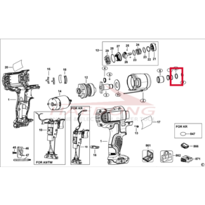 주문건 [부품번호 8번] 디월트 DCF815용 와셔 N032311, 1개