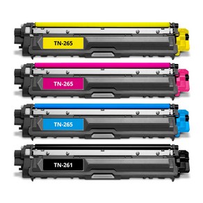 잉크다파라 브라더 호환 TN-261 TN-265 재생토너 세트 HL-3150CDN 3170CDW MFC-9140CDN, 검정+파랑+빨강+노랑, 1세트