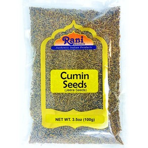 3.5 Ounce (Pack of 1) Whole Seeds (Bag) Rani Cum 3.5온스(1팩) 전체 씨앗(가방) 라니 커민 씨앗 전체(Jeea) 스파이스 3.5, 1, 1개, 100g