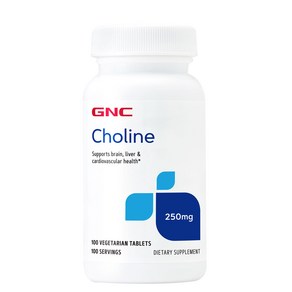 GNC 콜린 250mg 100정 (베지캡슐) CHOLINE 100 Vege Tablets, 1개