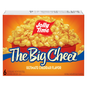 Jolly Time The Big Cheez Cheddar Cheese Microwave Popcorn Jolly Time 더 빅 치즈 체다 치즈 전자레인지 팝콘 3개입(1팩