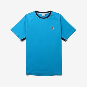 [FILA 본사공식] 남성 글로벌 파리바오픈 배색 반팔티 (FS2RSF2392M_PBU)