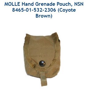 Molle Grenade Pouch 탄색 미해병대 몰리 수류탄 파우치 신형 그레나드 파우치 전술 몰리형