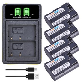 배터리 및 LED USB 듀얼 충전기 EOS 40D 300D 5D 20D 30D 50D 용 2650mAh BP511 BP 511 BP511A, 8.Battey box only