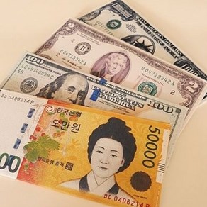 유어밤 라운딩 골프 내기 달라 지폐 지갑 신사임당 용돈봉투 5만원 2달라 100달라 백만달라 남성지갑 반지갑