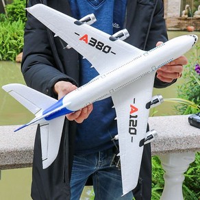 무선조종항공기 RC 비행기 보잉 알씨 제어 장난감 선물 초보자 A380, 1배터리 패키지, A. A380여객기(자동 밸런싱), 1개