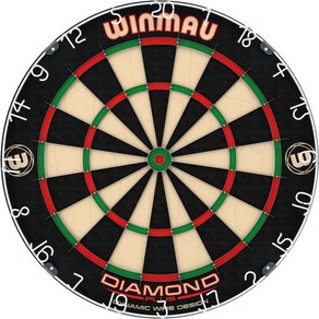 Winmau 윈마우 다이아몬드 플러스 브리슬 다트보드, 검은색, 1개