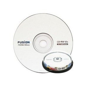 퓨전 12배속 700MB CD-RW 케이크박스 포장 공CD 10p