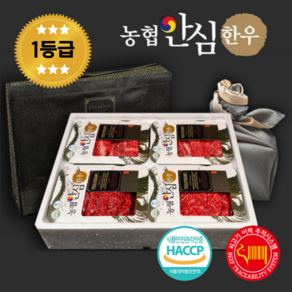 [명품한우] 명품 농협 안심 한우 소고기 선물 세트 1등급 냉장 구이용 1.2kg (등심 안심 채끝)