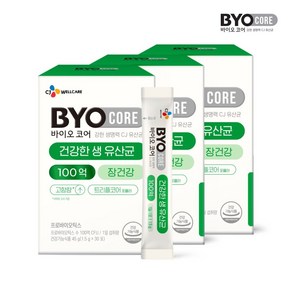 CJ 바이오코어 건강한 생유산균(100억) 30포 3박스, 45g, 3개