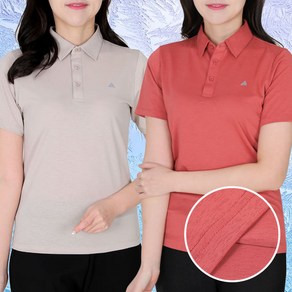 [이지바이] 여성 반팔 카라티_까칠이 원단 프리미엄 퓨어 카라 반팔 티셔츠