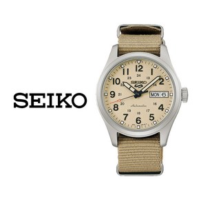 세이코 SEIKO 5 스포츠 필드워치 오토매틱 베이지 남성 나토밴드 손목시계 SRPJ83K1