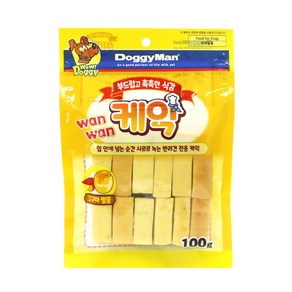 도기맨 강아지 간식 케익3종 혼합(벌꿀 치즈 우유), 100g, 6개