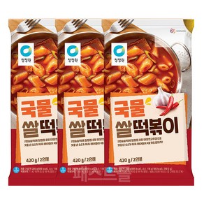 청정원 국물 쌀 떡볶이, 3개, 420g