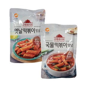 청정원 (옛날떡볶이+국물떡볶이) 양념 140g, 1개