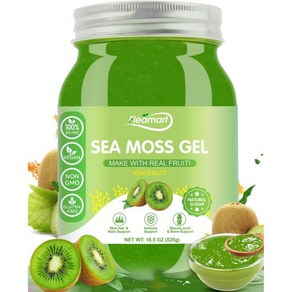 18.5OZ Sea Moss Gel Raw Iish Seamoss Gel Wildcafted Sea Moss Gel Vegan Supefood Suppot Vitamins, 1개, 525g