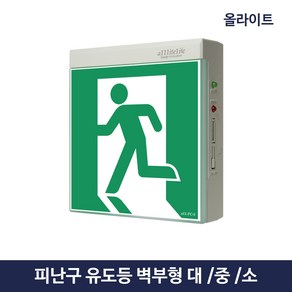 피난구 유도등 비상구 LED 벽부형 소형 중형 대형 올라이트, 1개