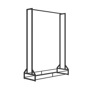 웨딩드레스행거 키큰 행어 의상 진열 편집샵 파티복, 블랙/길이180x높이200cm